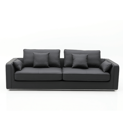 Hamilton Three Seater Modern Leather Office Lounge Sofa