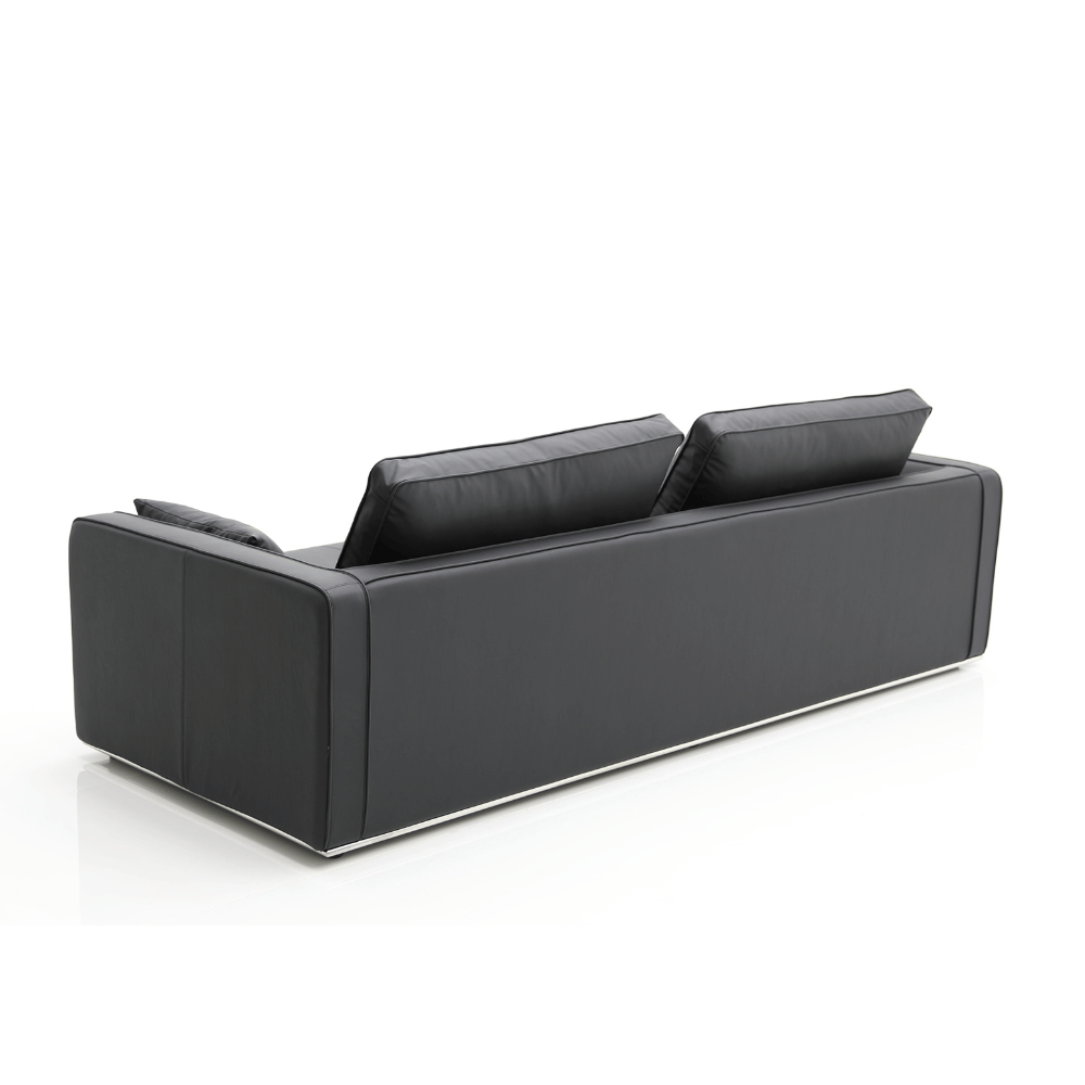 Hamilton Three Seater Modern Leather Office Lounge Sofa