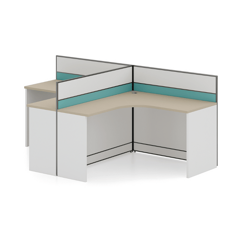 Harbour-C Modern Office Partition Workstation L-Shaped Desk