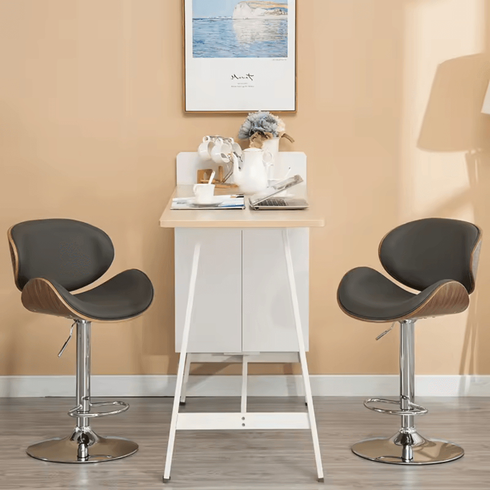 Harris Leather Height Adjustable Swivel Bar Stool Chair - Gavisco Office Furniture