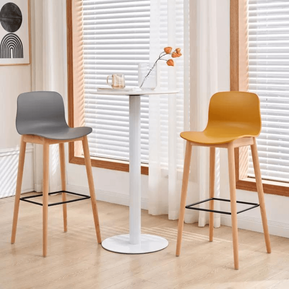 Hay Wooden Plastic High Bar Stool Chair - Gavisco Office Furniture