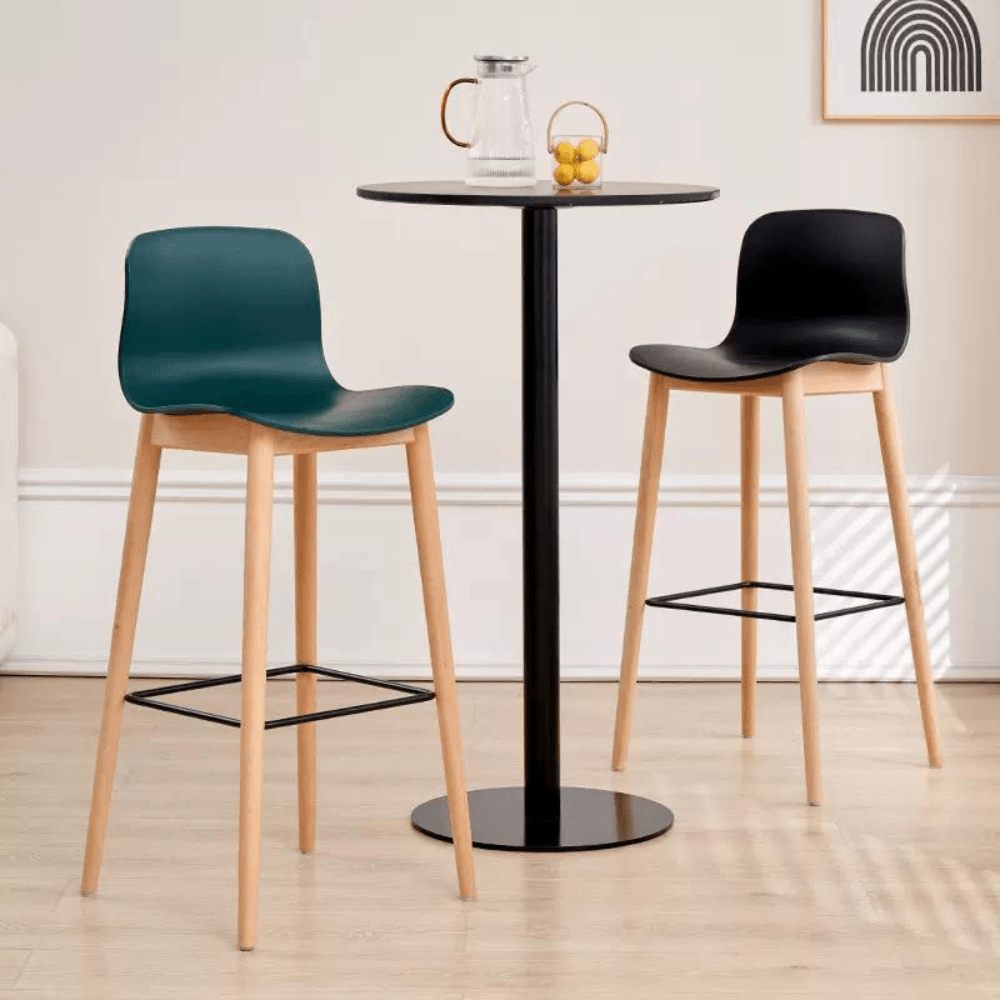 Hay Wooden Plastic High Bar Stool Chair - Gavisco Office Furniture