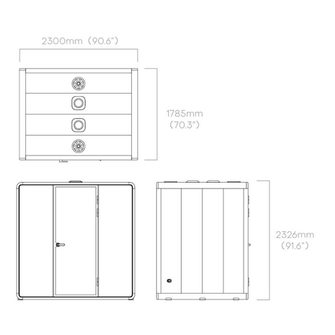 Hecor ZUM-L Office Soundproof Privacy Silence Pod for 4-Person