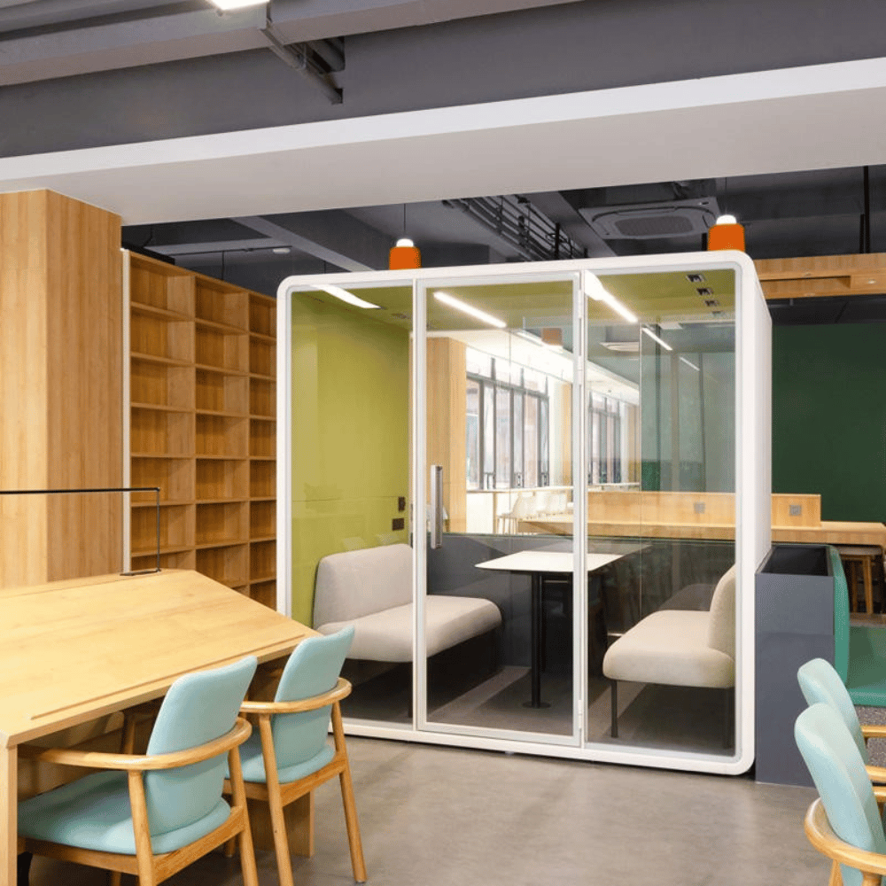 Hecor ZUM-L Office Soundproof Privacy Silence Pod for 4-Person
