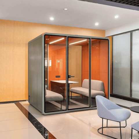 Hecor ZUM-L Office Soundproof Privacy Silence Pod for 4-Person