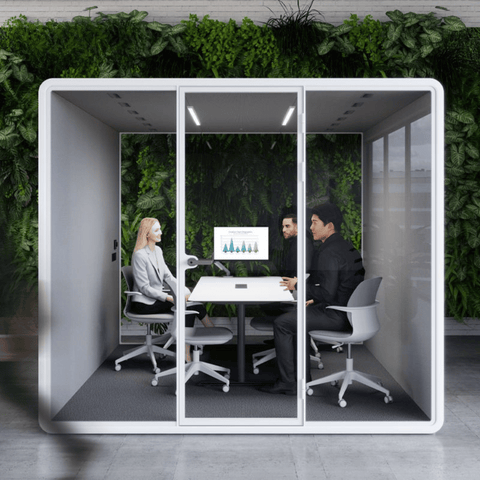 Hecor ZUM-L Office Soundproof Privacy Silence Pod for 4-Person