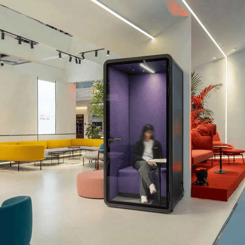 Hecor ZUM-S Office Soundproof Privacy Silence Pod for 1-Person