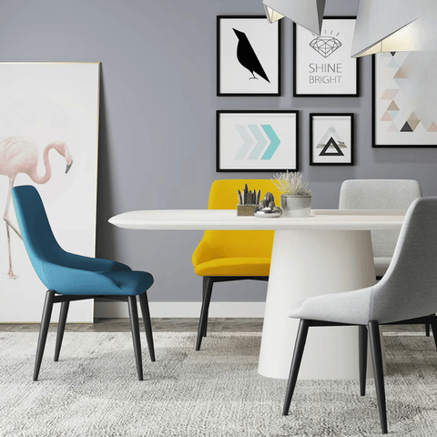 Hezzel Modern Fabric Dining Chair