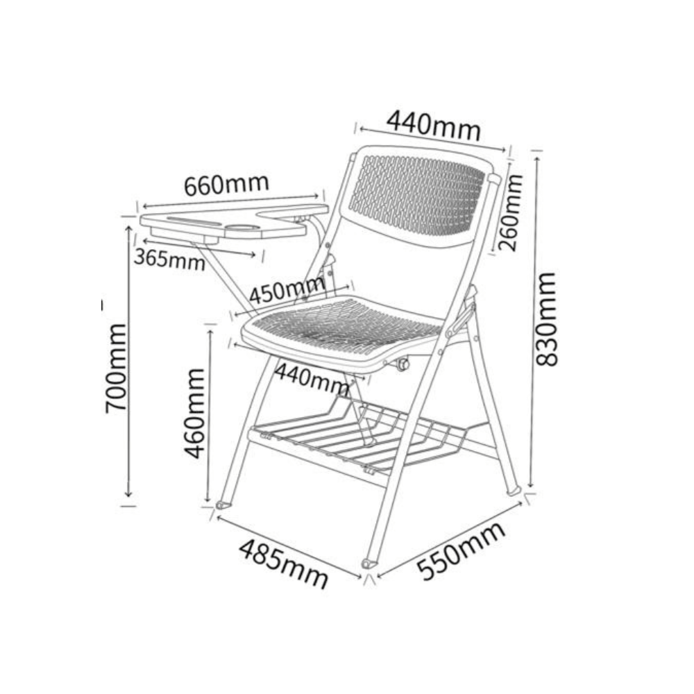 Hollow Metal Folding Chair
