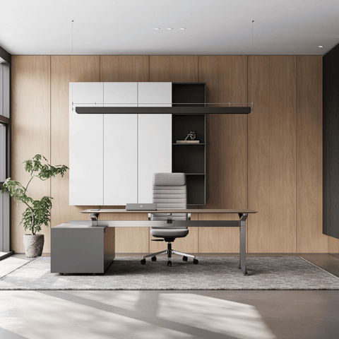 Honto-V Mid Back Leather Cantilever Chair