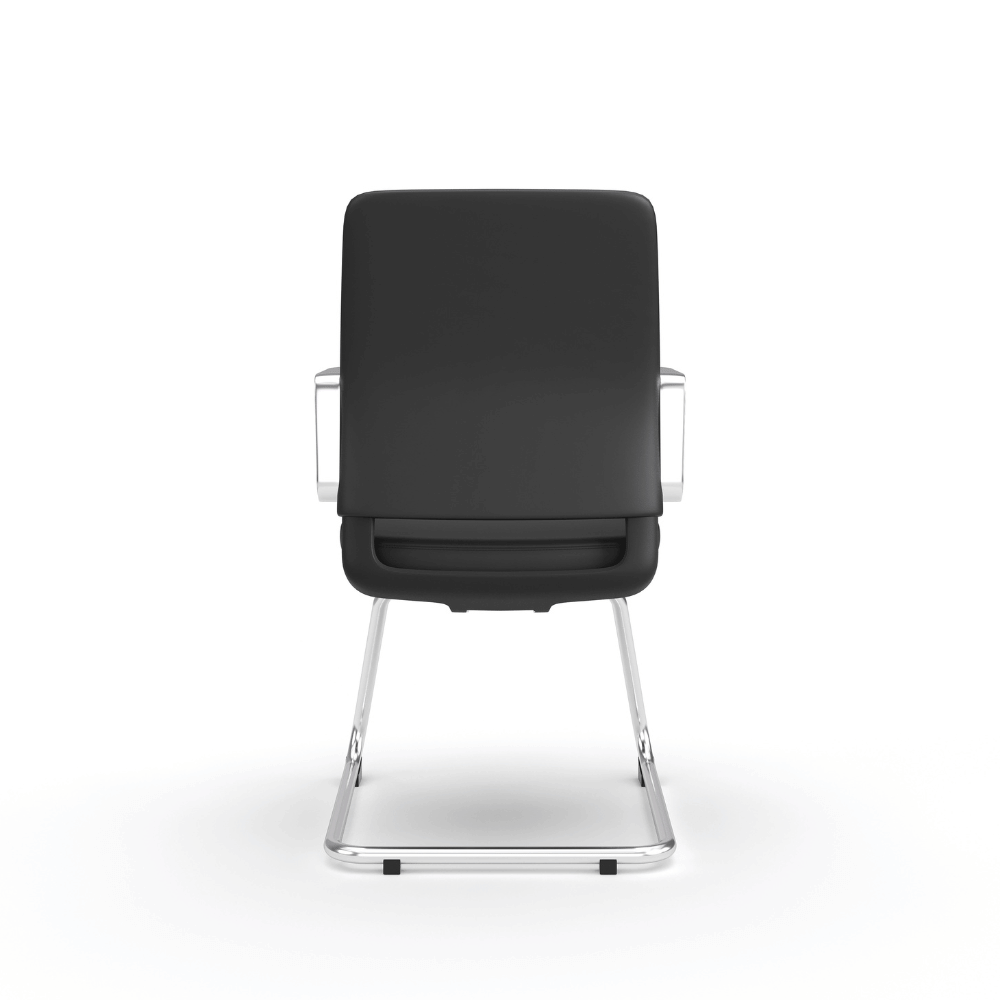 Honto-V Mid Back Leather Cantilever Chair