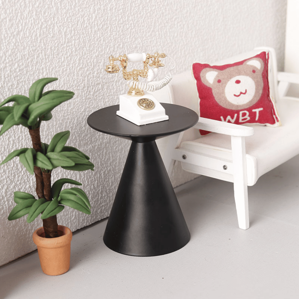 HT82 Minimalist Wooden Low Round Coffee Side Table