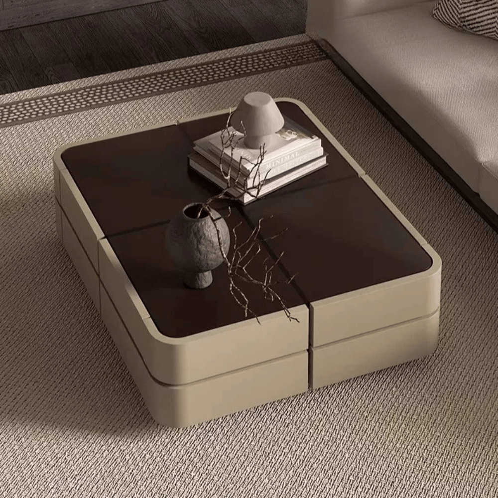 HT85 時尚儲物抽屜方型茶几