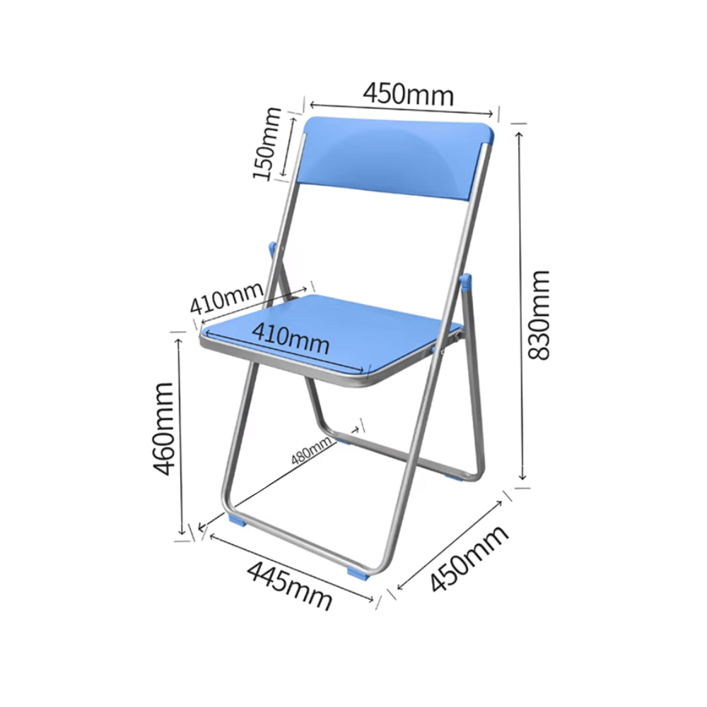 Hue Metal Folding Chair with Storage Cart