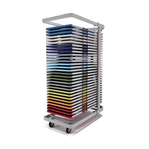 Hue Metal Folding Chair with Storage Cart
