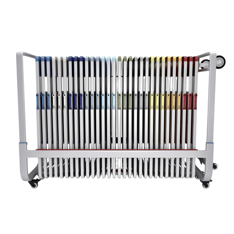 Hue Metal Folding Chair with Storage Cart