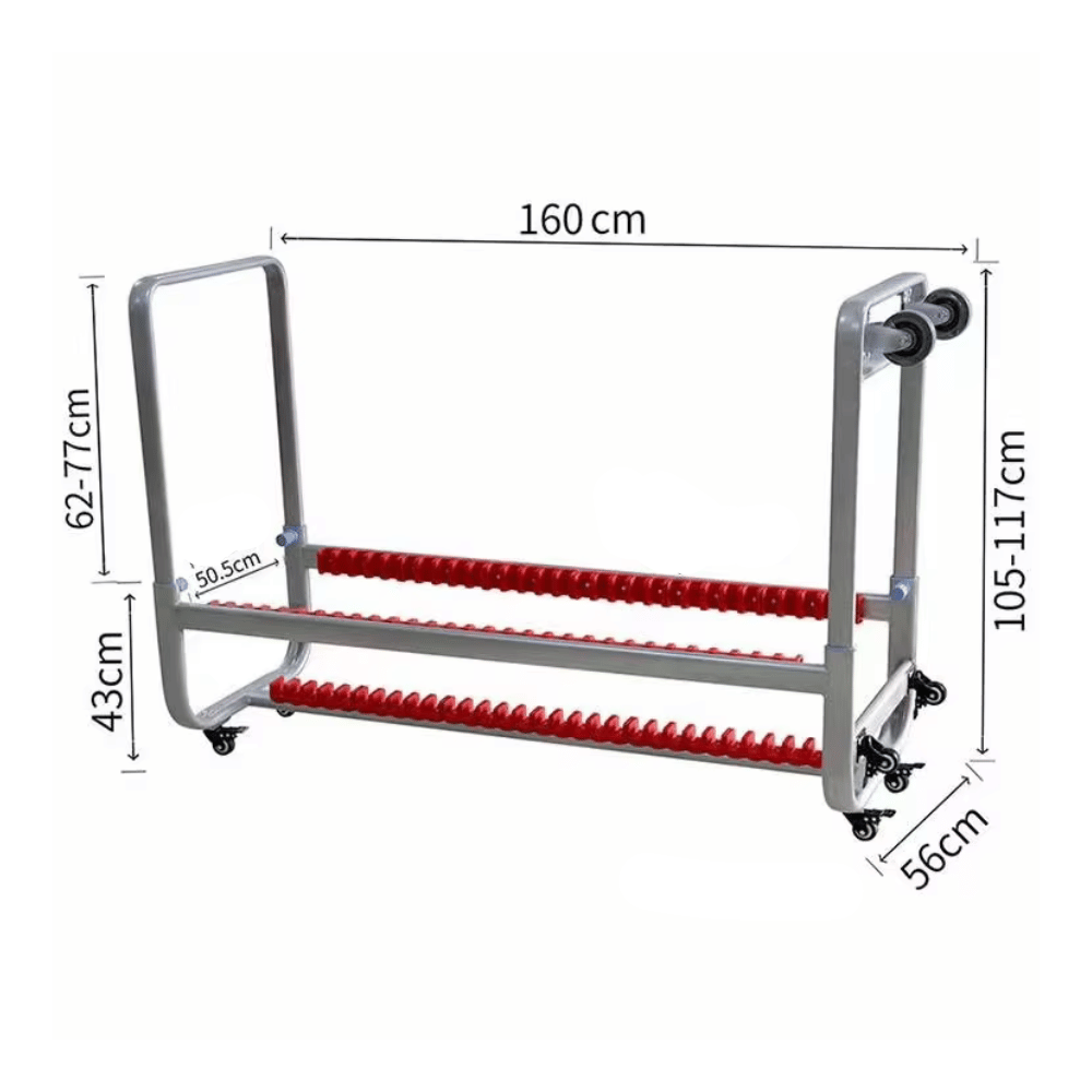 Hue Metal Folding Chair with Storage Cart