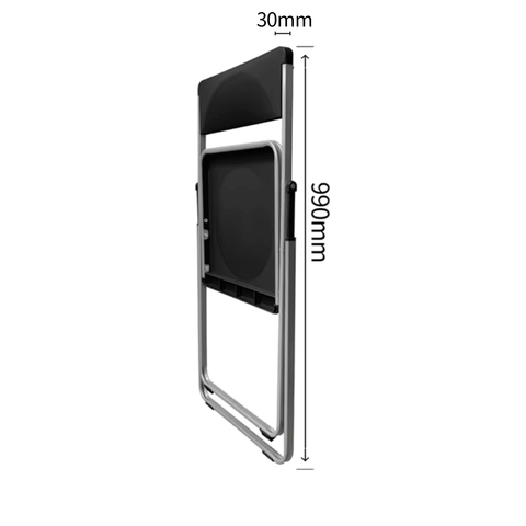 Hue Metal Folding Chair with Storage Cart