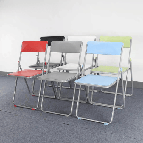 Hue Metal Folding Chair with Storage Cart