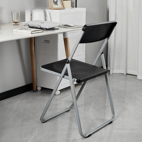 Hue Metal Folding Chair with Storage Cart