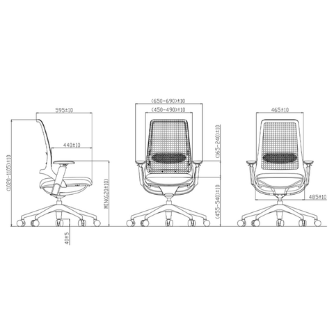 Hug-M Mid Back Ergonomic Office Chair