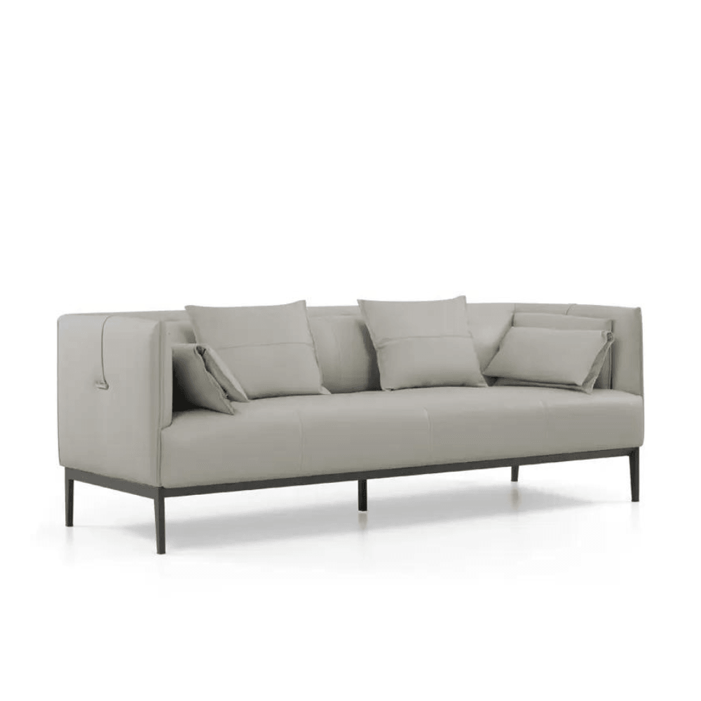 Hug Three Seater Office Leather Lounge Sofa - Gavisco Office Furniture