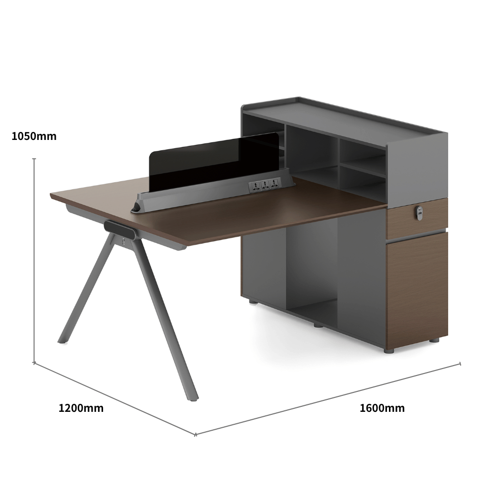 illusion-B Modern Advance Office Workstation with Partition Cabinet