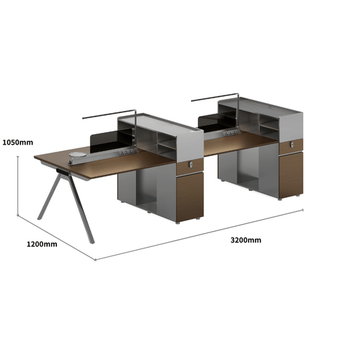 illusion-B Modern Advance Office Workstation with Partition Cabinet