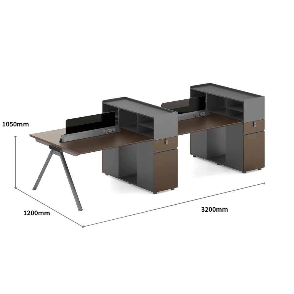 illusion-B Modern Advance Office Workstation with Partition Cabinet