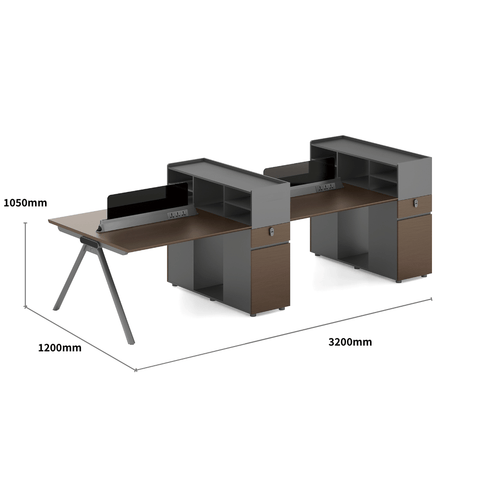illusion-B Modern Advance Office Workstation with Partition Cabinet