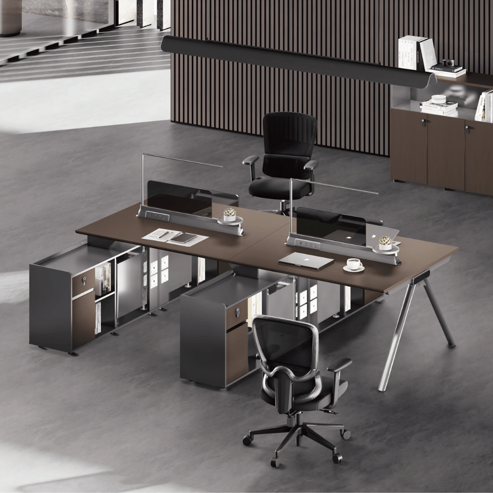 illusion-D Modern Advance Office Workstation with Side Return Cabinet