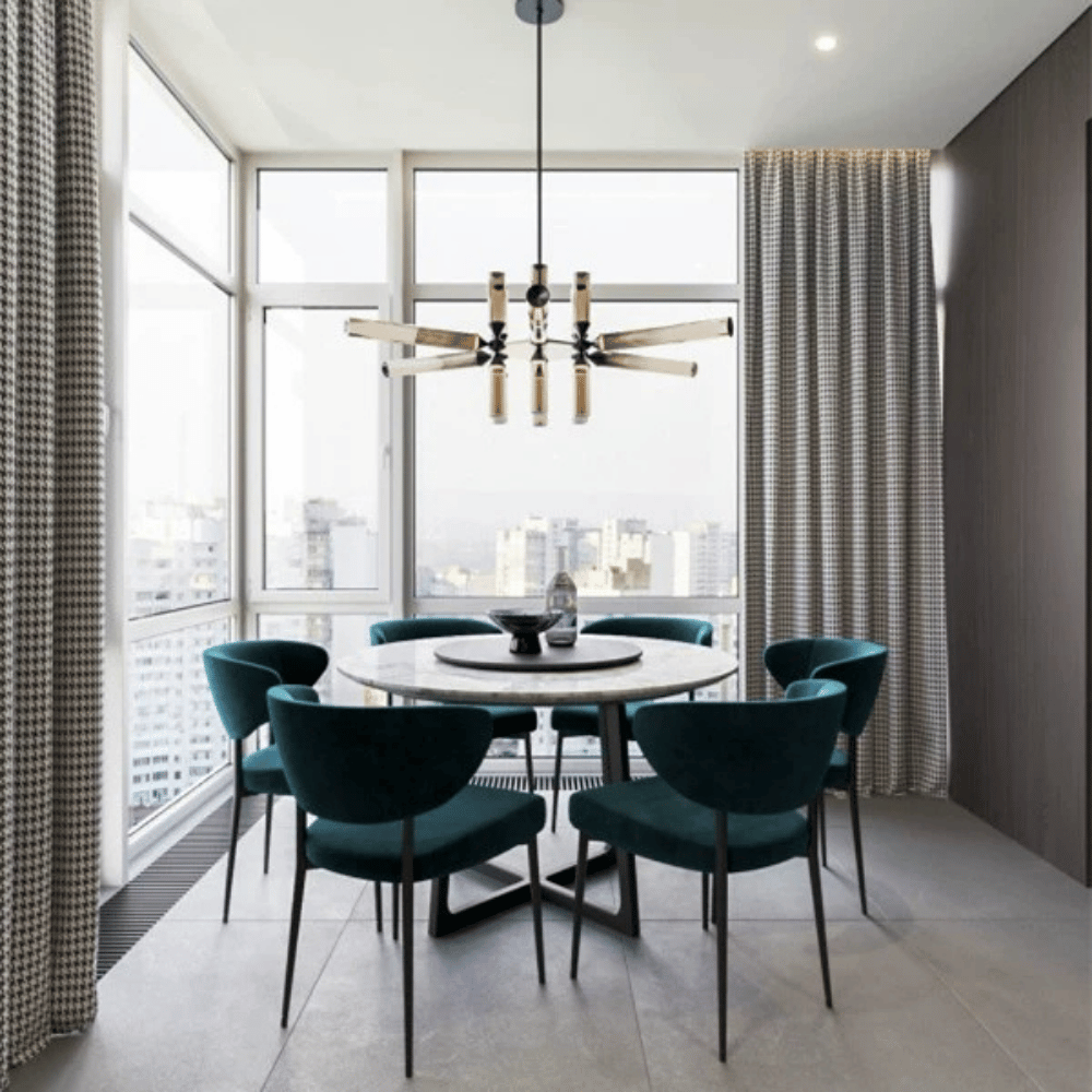 Iris Minimalist Slim Fabric Dining Room Side Chair