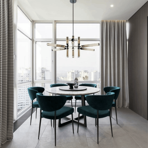 Iris Minimalist Slim Fabric Dining Room Side Chair