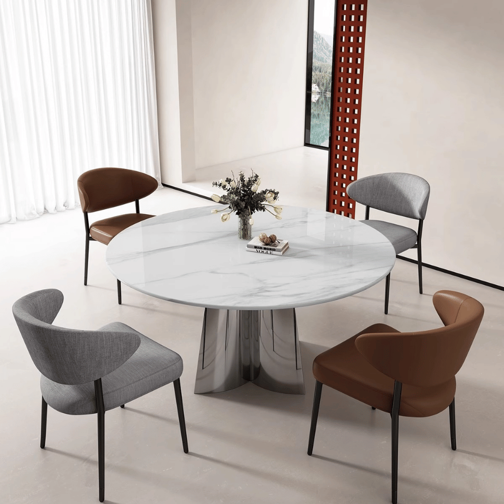 Iris Minimalist Slim Fabric Dining Room Side Chair