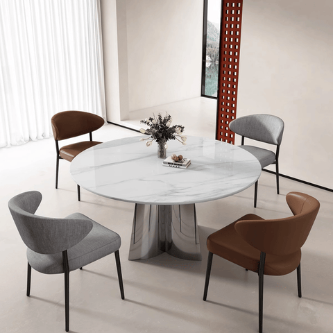Iris Minimalist Slim Fabric Dining Room Side Chair
