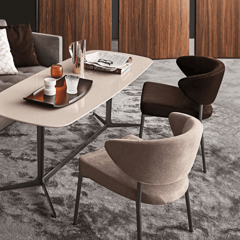 Iris Minimalist Slim Fabric Dining Room Side Chair