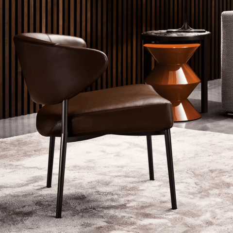 Iris Minimalist Slim Fabric Dining Room Side Chair