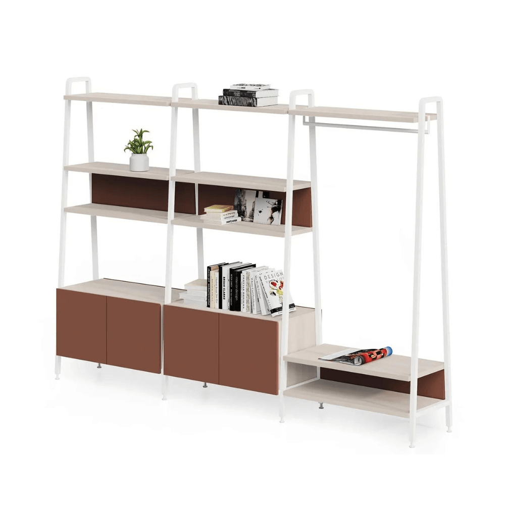 Jazz-B Modular Open Rack Shelves Bookcase Cabinet with Pegboards and C ...