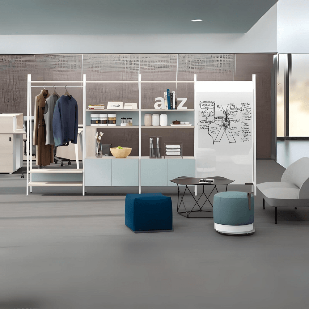 Jazz-B Modular Open Rack Shelves Bookcase Cabinet with Boards and Clot ...