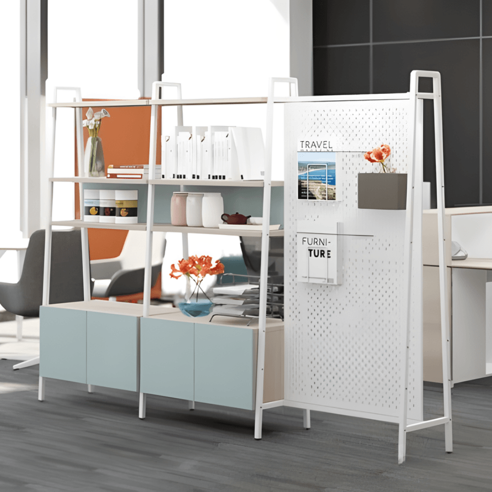 Jazz-B Modular Open Rack Shelves Bookcase Cabinet with Pegboards and C ...