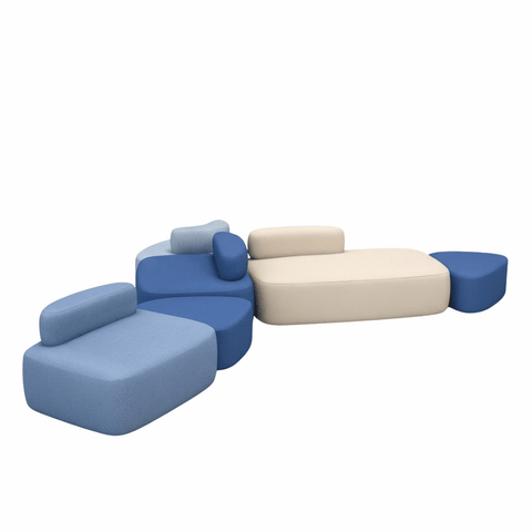 Jelly Modern Modular Sectional Sofa Pouf