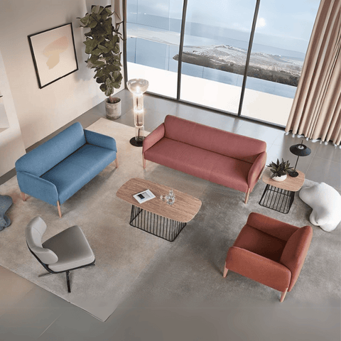 Join Three Seater Modern Fabric Lounge Sofa