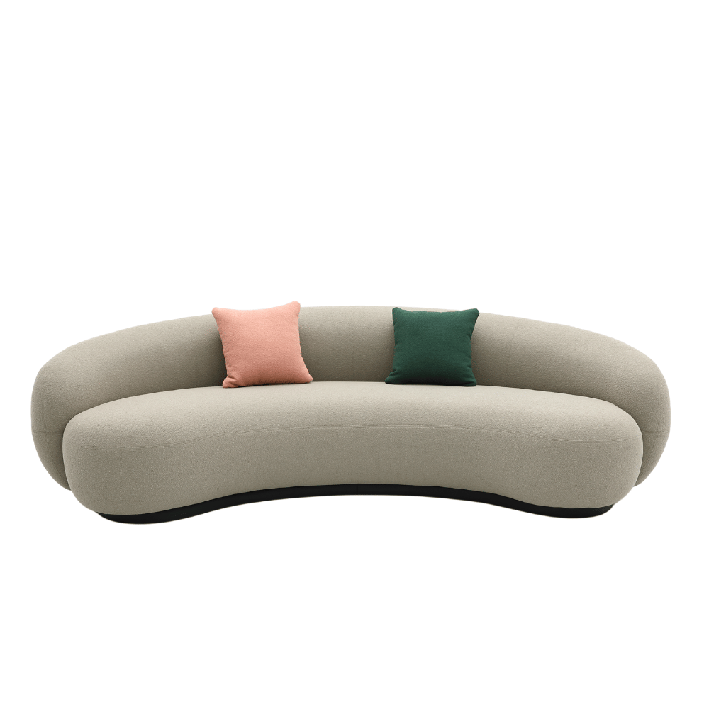 Julep Modern Fabric Office Curved Lounge Sofa