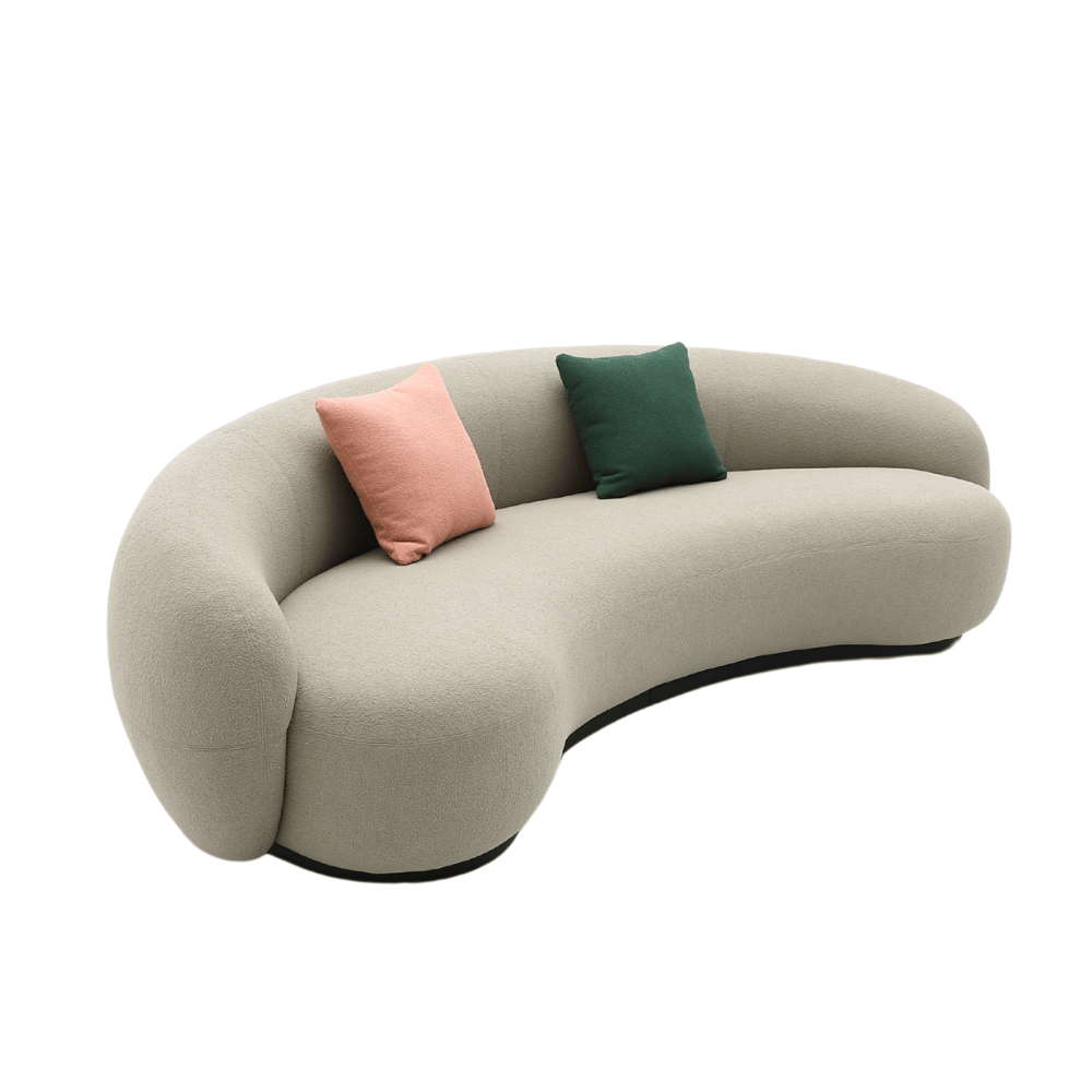 Julep Modern Fabric Office Curved Lounge Sofa