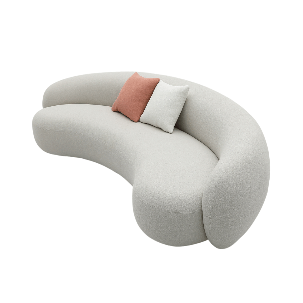 Julep Modern Fabric Office Curved Lounge Sofa