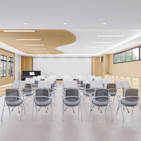 Jupiter-B Modern Stackable Training Chair with Writing Board