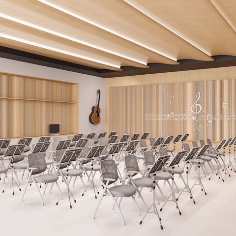 Jupiter-B Modern Stackable Training Chair with Writing Board