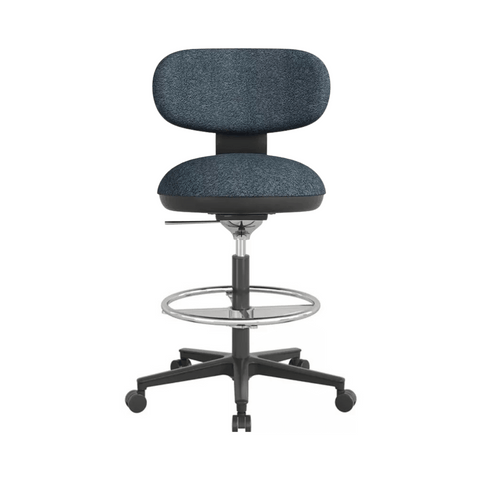 Karma Mini Armless Fabric Swivel Barstool Drafting Chair