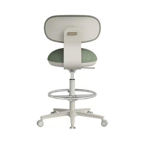 Karma Mini Armless Fabric Swivel Barstool Drafting Chair