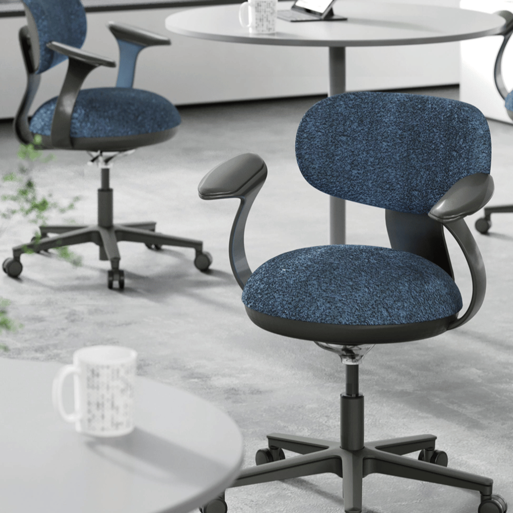 Karma Mini Armless Fabric Swivel Stool Office Chair
